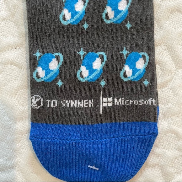 Microsoft Space Planet Logo Socks Soft Crew Cut Copilot Unisex Men’s Cotton - Picture 4 of 5